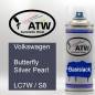 Preview: Volkswagen, Butterfly Silver Pearl, LC7W / S8: 400ml Sprühdose, von ATW Autoteile West.